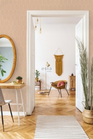 ESTA art deco wallpaper brown with white arches