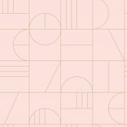 ESTA art deco behang zacht roze en goud