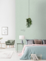 ESTA art deco wallpaper mint green and white
