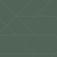 ESTA art deco wallpaper dark green and gold
