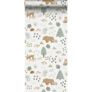 ESTA wallpaper forest animals white