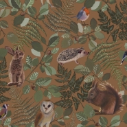 ESTA wallpaper forest animals green and brown