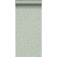 ESTA wallpaper mint green with white dots