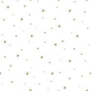 Papier peint blanc avec des étoiles en or