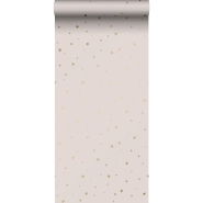 Papier peint rose avec des étoiles en or