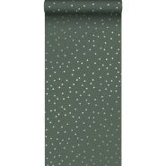 ESTA wallpaper dark green with golden dots