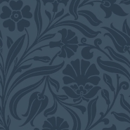 ESTA dark blue floral wallpaper
