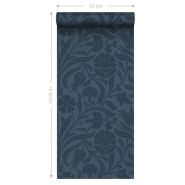 ESTA dark blue floral wallpaper