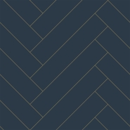 Papier peint chevrons bleu pétrol et or