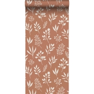 ESTA bloemenbehang Scandinavische stijl terracotta