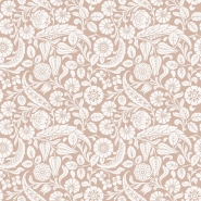 ESTA wallpaper with flowers terracotta