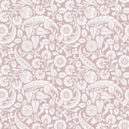 Papier peint motif fleurs rose