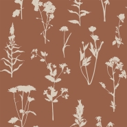 ESTA wallpaper wild flowers terracotta