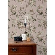 ESTA behang vintage bloemen oud roze