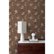 ESTA wallpaper flowers vintage style brown