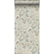 ESTA behang vintage bloemen zandbeige