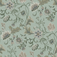 ESTA wallpaper flowers vintage green