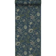 ESTA wallpaper flowers vintage blue