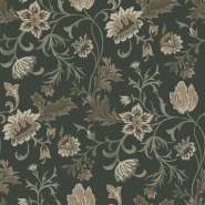 ESTA wallpaper flowers vintage black and green