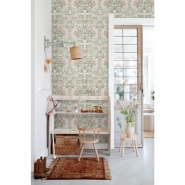 ESTA art nouveau bloemenbehang beige en groen