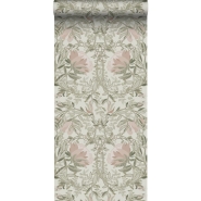 ESTA art nouveau bloemenbehang beige en groen