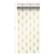 ESTA art deco wallpaper white and gold