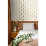 ESTA art deco wallpaper white and gold