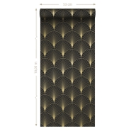 ESTA art deco wallpaper black and gold