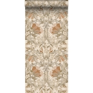 ESTA wallpaper art nouveau flowers light beige and old pink