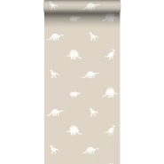 ESTA boys room wallpaper with dinosaurs beige