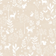 ESTA wallpaper forest animals beige
