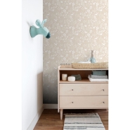 ESTA behang met bosdieren beige