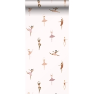 ESTA girls room wallpaper terracotta and lila ballerina