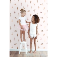 papier peint ESTA ballerines terre cuite et lila