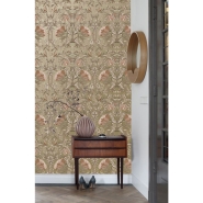 ESTA wallpaper art nouveau flowers gold and terracotta