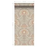 ESTA wallpaper art nouveau style flowers beige