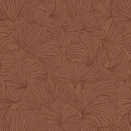 Papier peint avec feuilles de ginkgo en terre cuite