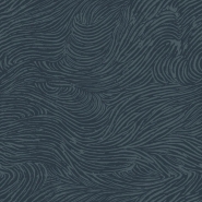 Papier peint avec lignes ondulée 3D en bleu foncé