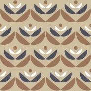 LAVMI behang Cookies bruin grijs beige geometrische bloem