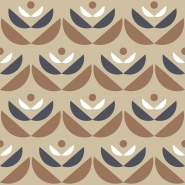 LAVMI wallpaper Cookies brown beige grey geometric flower