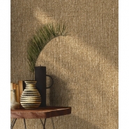 Brown Hessian imitation wallpaper