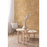 Natural cork squares imitation wallpaper