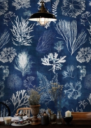 Premium wallpaper Algae Blue