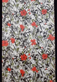 Poppy flowers floral vintage wallpaper