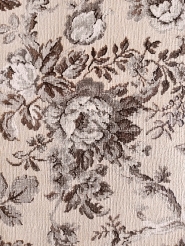 Vintage floral wallpaper with brown and beige flowers