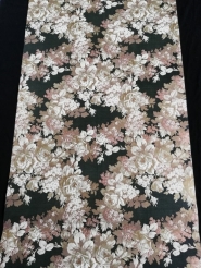 Vintage wallpaper with white and golden flowers