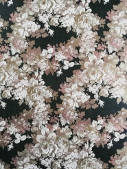 Vintage wallpaper with white and golden flowers