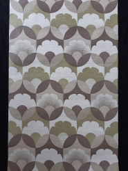 Brown green floral pattern