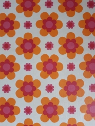 Orange pink floral pattern