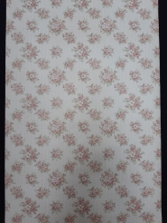 Wit en roze vintage bloemenbehang